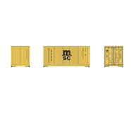 модель Athearn ATH17723 20' Corrugated Container. Принадлежность MSC. 3 шт. 