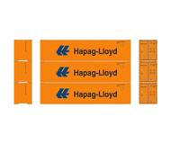 модель Athearn ATH27172 40' High-Cube Container. Принадлежность Hapag-Lloyd. 3 шт. 