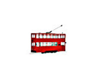 модель Bachmann CE00608 Трамвай, красная окраска 