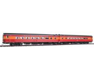 модель BLI 1579 Сдвоенные пассажирские вагоны в окраске "Coast Daylight" серии 98. Принадлежность Southern Pacific #W2460/#M2459  