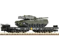 модель Fleischmann 845503 Платформа с бронетехникой(танк Leopard 2), тип Samms. Принадлежность Германия, DB 