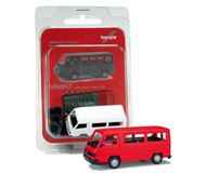 модель Herpa 012317-002 Mercedes-Benz 100 D Bus (красный). Набор для самостоятельной сборки. 