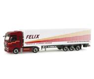 модель Herpa 155694 Европейские грузовики.  MAN TGX XXL Reefer Semi (Felix)  