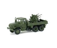 модель Herpa 741538 Серия Roco MiniTanks. US/NATO Trucks -- M35 Truck w/Quad. 50 Anti-Aircraft Gun  