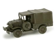 модель Herpa 743570 US & Allies WWII Medium Trucks -- WC52 3/4-Ton Weapons Carrier w/Front-mounted Winch & Raised Canvas Cover  