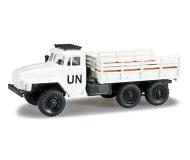модель Herpa 744539 УРАЛ Open Troop Transport Truck. Собран,  United Nations   