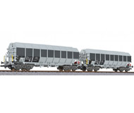 модель Liliput L230152 Набор из двух четырехосных вагонов для перевозки глинозема, тип Uacos, "ERMEWA". Эпоха VI 