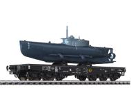 модель Liliput L235730 Платформа с подводной лодкой Gotz, тип SSyms K ln 14 508. Принадлежность DR. Эпоха III 