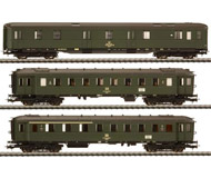 модель Liliput L350032 Набор из трёх вагонов: почтовый вагон, вагон1/2 класса и вагон 2 класса. Принадлежность DR. Эпоха IV 
