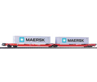 модель Piko 54775 Сцеп из двух платформ, тип T 3000 Sdggmrss 738. , с контейнерами Maersk 