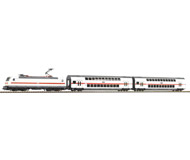 модель Piko 57133 Аналоговый стартовый набор: электровоз class 146.5 TRAXX, два 2х-этажных пассажирских вагона IC, блок управления, адаптер 5,4 VA, набор рельсового материала 