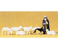 модель Preiser 14160 Пастух с овцами, 8 шт. 