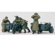 модель Preiser 16580 Стрелки-мотоциклисты, 1941-45 годы. Фигурки неокрашенные. 