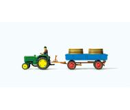 модель Preiser 17943 Lanz D 2416 Farm Tractor -- With Grape Tub Trailer  