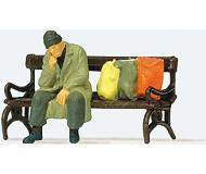 модель Preiser 29094 Homeless Man on Bench  