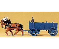 модель Preiser 30468 Ore Wagon w/horses/driver 