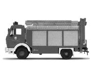 модель Preiser 31182 Пожарный автомобиль Mercedes-Benz 1017   
