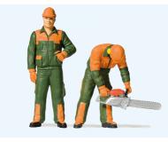 модель Preiser 44912 Modern Lumberjacks -- Set #1 (green & orange Uniforms) pkg(2)  
