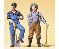 модель Preiser 45101 Железнодорожные рабочие - 1900-е (Painted Figure Set) -- Standing Laborers w/Spade & Pick-Axe  