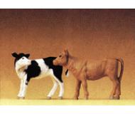 модель Preiser 47005 Домашние животные, масштаб 1:24 - 1:25. Pair of Standing Calves  