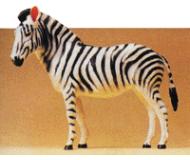модель Preiser 47529 Дикие животные, масштаб 1:24 - 1:25. Zebra Standing  