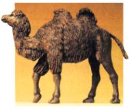 модель Preiser 47533 Дикие животные, масштаб 1:24 - 1:25. Walking Camel (2 Humps)  