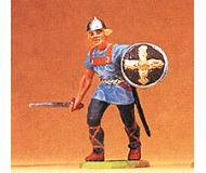 модель Preiser 50928 Norman Warrior Figures 1:24 Scale -- Soldier Advancing w/Drawn Sword & Shield  