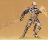 модель Preiser 52008 Knight Figures 1:24 Scale -- Parrying w/Sword  