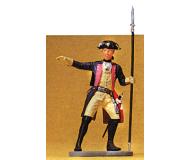 модель Preiser 54133 Prussian Army Circa 1756, 7th Infantry 1:24 Scale -- Officer of Musketeers w/Spontoon  