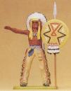 модель Preiser 54602 Wild West Figures - Native Americans: 1:25 -- Standing Indian Chief w/Spear & Shield  
