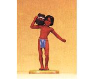 модель Preiser 54603 Wild West Figures - Native Americans: 1:25 -- Young Indian Boy Carrying Clay Pot  