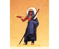модель Preiser 54604 Wild West Figures - Native Americans: 1:25 -- Indian Chief w/Spear Offering Pipe  