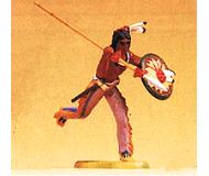 модель Preiser 54611 Wild West Figures - Native Americans: 1:25 -- Running w/Shield & Spear  