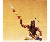 модель Preiser 54618 Wild West Figures - Native Americans: 1:25 -- Sitting Warrior w/Lance  