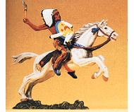 модель Preiser 54650 Wild West Figures - Native Americans: 1:25 -- Mounted Indian Chief w/Tomahawk & Shield  