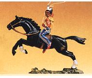модель Preiser 54652 Wild West Figures - Native Americans: 1:25 -- Mounted Indian Warrior Swinging Rope  