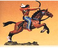 модель Preiser 54654 Wild West Figures - Native Americans: 1:25 -- Mounted Indian Warrior, Shooting Bow Forward  