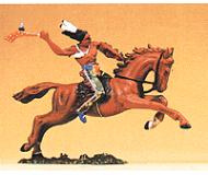 модель Preiser 54657 Wild West Figures - Native Americans: 1:25 -- Mounted Indian Warrior w/Tomahawk  