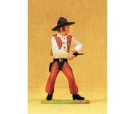 модель Preiser 54805 Wild West Figures - Cowboys & Trappers 1:24 Scale -- Standing Deputy, Firing Pistol  