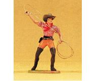 модель Preiser 54807 Wild West Figures - Cowboys & Trappers 1:24 Scale -- Standing Cowboy Twirling Rope  