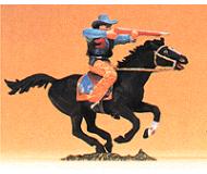модель Preiser 54821 Wild West Figures - Cowboys & Trappers 1:24 Scale -- Mounted Cowboy, Firing Rifle from Running Horse  