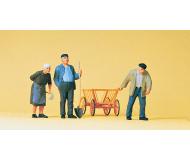 модель Preiser 63078 Набор окрашенных фигурок масштаба 1:32 Working People -- Farm Workers w/Cart  