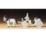 модель Preiser 79479 Horse & carriage-white 