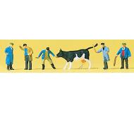 модель Preiser 88544 Farm Figures -- Cattle At Market w/Figures  
