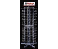 модель Preiser 90033 Торговая витрина для масштаба HO, поворотная, высота 105 см, 4 Name Plates,Takes Up to 440 Plastic Boxes  