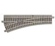 модель Roco 61140 Стрелка левая, радиус 502,7 мм 22.5°, длина 200 мм. Количество штырьков для демпфирующих элементов 61181 под балластом - 8 шт 